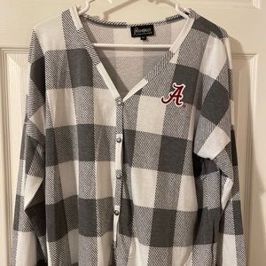 Long sleeve plaid button down Alabama shirt